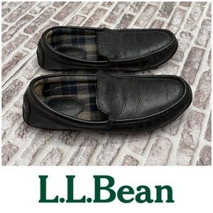 L.L. Bean Slipper Lakeside Slippers Venetian Leather Black Lounge Men’s 8